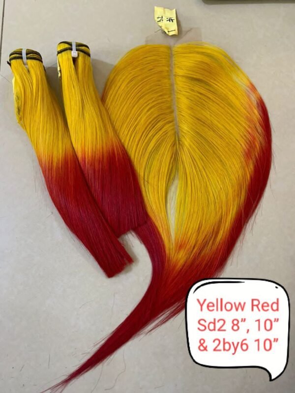 Yellow Red Hair